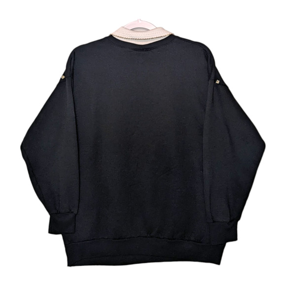 90s Christmas Snow Globe collared sweater - Picture 2 of 3